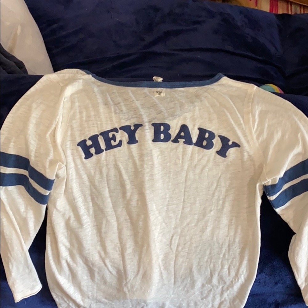 Hey baby baseball style tee